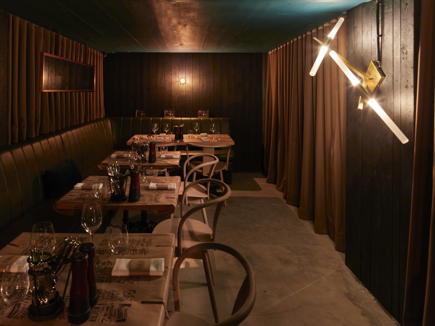 Dining room of a fine restaurant